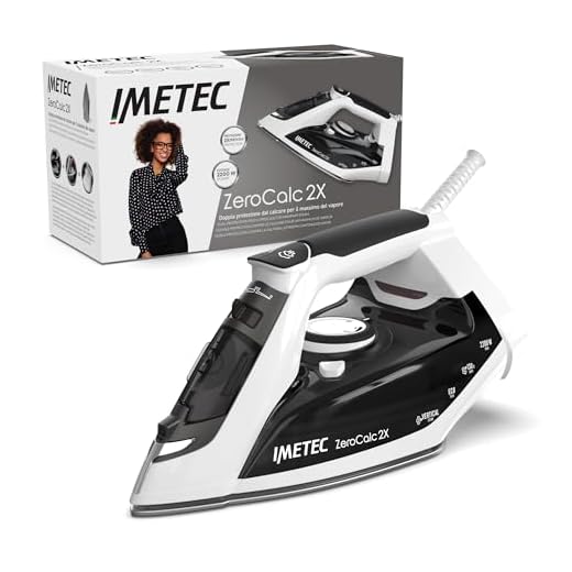 Imetec ZeroCalc Z1 2800, Plancha tecnología anti-cal, Suela de cerámica de Fácil Deslizamiento, Tecnología de Ahorro de energía, 2200 W, golpe de vapor de 130 g