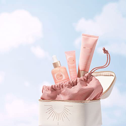 Biossance The Sunshine Set — Reese Witherspoon Favorites. 3 Full-Size Items - Squalane + Vitamin C Rose Oil (1 Oz), Zinc Sheer Mineral Sunscreen (3.38 Oz) & Rose Vegan Lip Balm (0.52 Oz) In Travel Case #TOP3