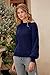 PRETTYGARDEN Women's Fall 2025 Pullover Sweater Casual Long Sleeve Loose Chunky Knit Tops Blouse Winter Fashion Clothing (Navy,Medium)