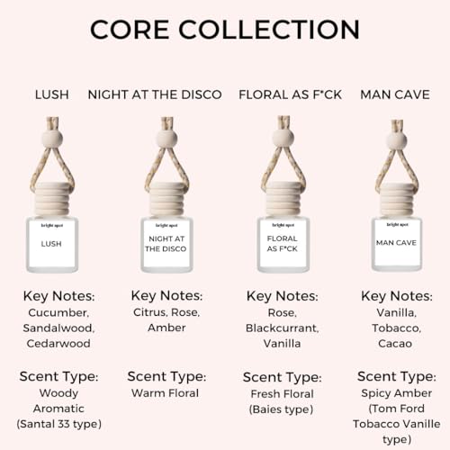 Image of Car Air Freshener - Premium Car Hanging Air Freshener, Long-Lasting Fragrance for Auto and Home (0.2 Fl Oz (Pack of 2), Night at the Disco - Amber, Cedar, Musk)