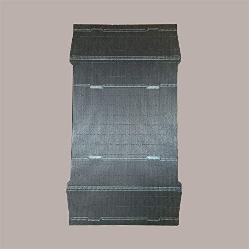 Lucgel, Cesto Vassoio Rettangolare, Carta Onda Nera, con Maniglie, per Strenne, 430x300x110mm, 10 Pezzi