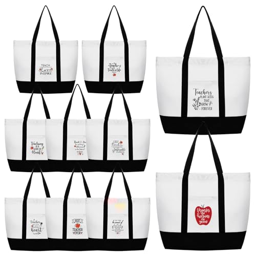 Sadnyy 10 Pack Bolsas Tote Grandes con Cremallera y Bolsillos miniatura 1