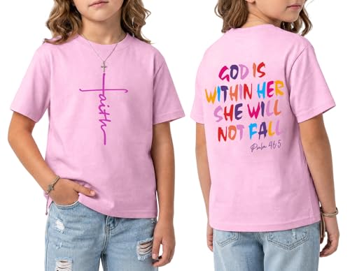 Image of Christian Shirts for Girls Faith Over Fear Shirt Religious Tees