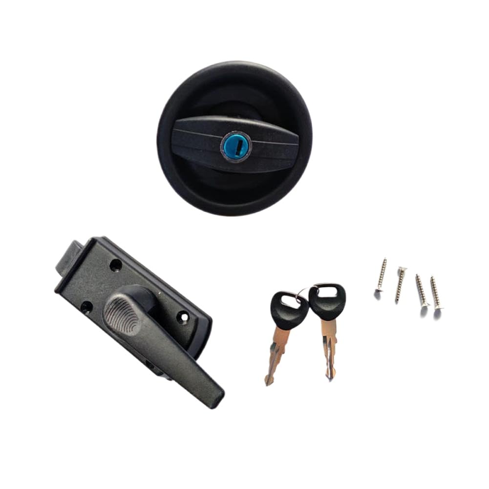Gruppo Serratura Porta Destra con Cilindro e 2 per Camper Vecam Zadi Caravan Motorhome RV