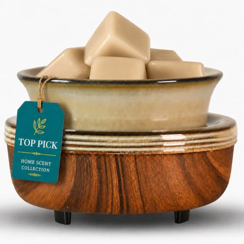 mocosa Ceramic Wax Melt Warmer Candle Wax Warmer 3-in-1 Wax Warmer for Scented Wax Burner Electric Wax Melter for Home,Office,Gift