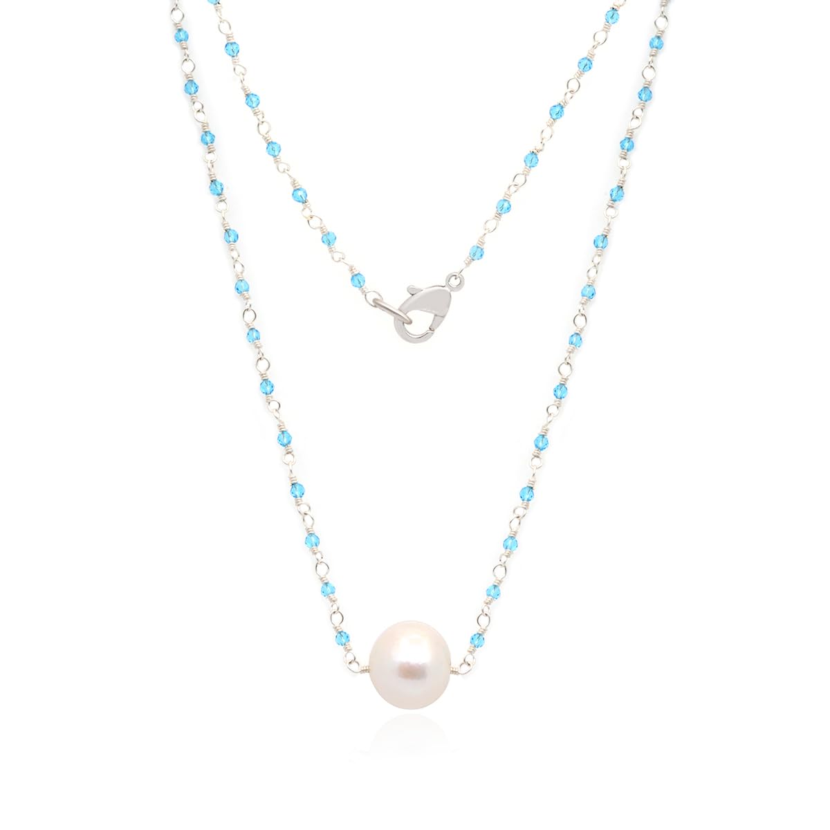 See full amazon price history chart for GEHNA JAIPUR Natural Freshwater Pearl & Blue Topaz Necklace White Gold Plated 925 Sterling Silver Unisex Chain (Blue) GEHNA JAIPUR Natural Freshwater Pearl & Blue Topaz Necklace White Gold Plated 925 Sterling Silver Unisex Chain (Blue) (B0D6Z5P1GW) Amazon Price History, Amazon Price Tracker