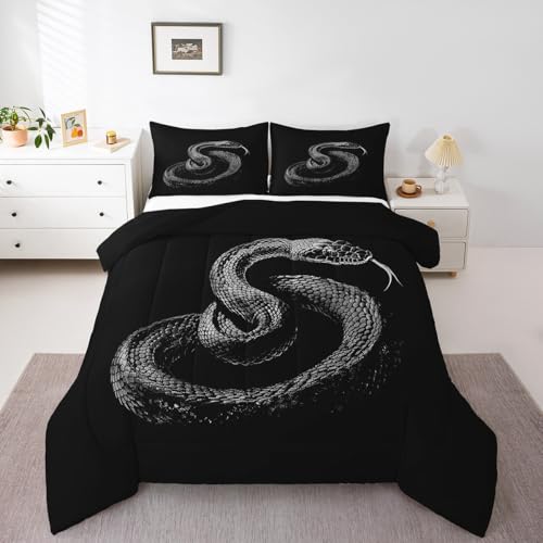 Feelyou Snake Comforter Set King 3Pcs Kids Wildlife Bedding