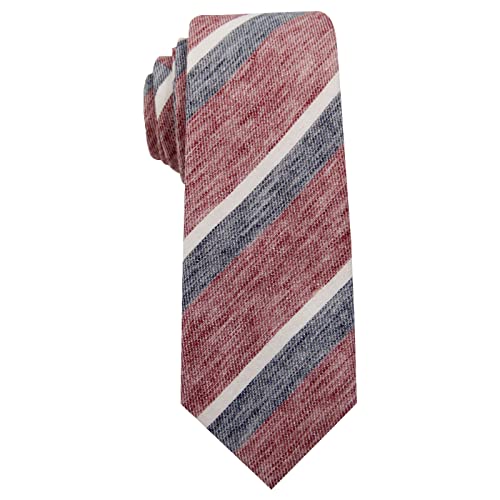 Image of Mantieqingway Mens Skinny Ties,2.56 inch Cotton Neckties Striped Plaid Ties for Groom Groomsmen Wedding Party Christmas