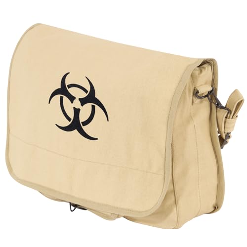Rothco Vintage Canvas Paratrooper Crossbody Shoulder Bag with Bio-Hazard Symbol3