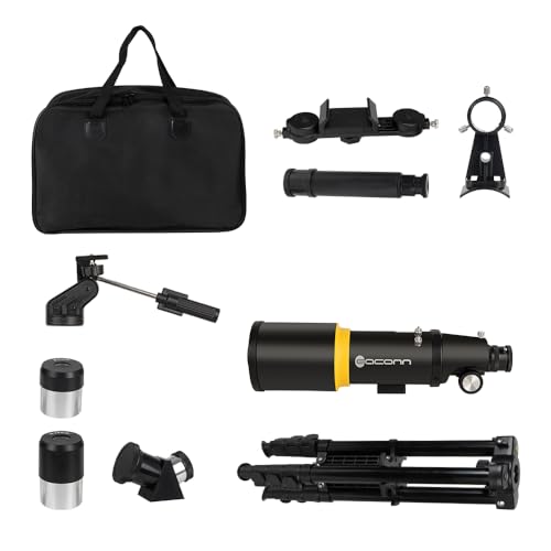 Image of Telescopes, 90mm Aperture 600mm Refractor Telescope for Kids and Beginners, Telescope for Adults Astronomy with Handbag and Phone Adapter