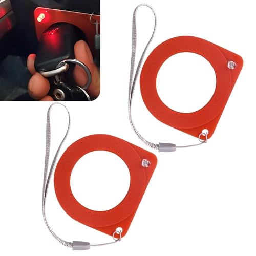 Diamall 2 PCS Car Key ECU Test Coil, ABS Automatic Ignition Coil Tester for Checking The Lock Ring, Auto Key Lock Chip Antenna Tester, Anti-Theft Auto Diagnostic Tool, Universal for Most Cars (Red)