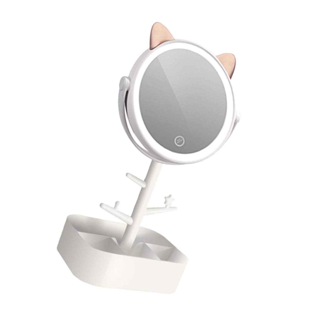 Miroir de maquillage LED avec rangement charge USB coiffeuse OUNONA