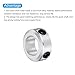 MECCANIXITY Shaft Collar 12mm/ 1/2 Inch Bore Aluminum Set Screw Style Clamping Collars Silver 10 Pcs