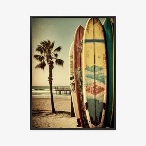 Planches de surf vintage poster mural pour salon et chambre moderne