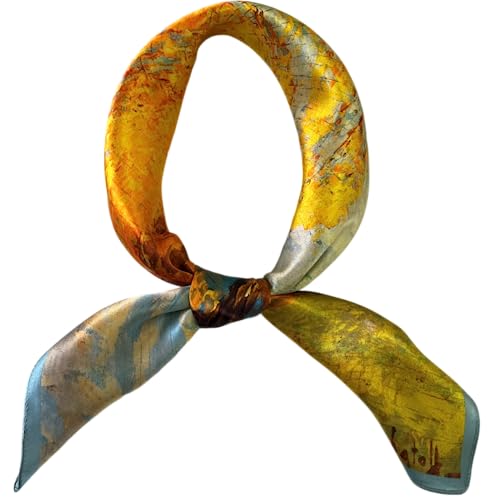 FONYVE 100% Mulberry Silk Scarf for Hair - 27