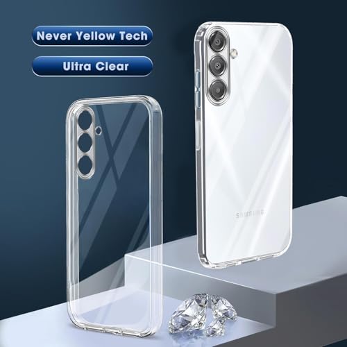 Image of Jkobi Back Cover for Samsung Galaxy A16 5G (Silicone Clear Shockproof Case with Camera Protection and Dust Plugs | Transparent)