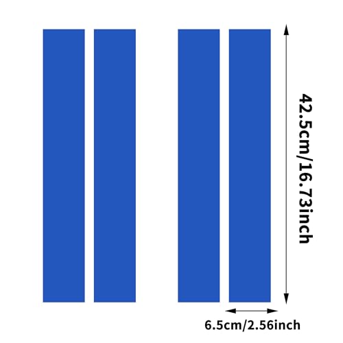 Image of TOMALL 2 Pair Racing Sport Stripe Vinyl Decals for Car Fender Hood Bumper Trunk Auto Stripe Graphic Stickers Decorations for Pickup Vehicle SUV Truck Off-Road (Blue)