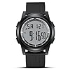 HANPOSH Mens Digital Watch Ultra Thin Minimalist Sports Waterproof Outdoor LED Screen Large Face Wrist Watches for Men with Back Light Alarm Date Stopwatch