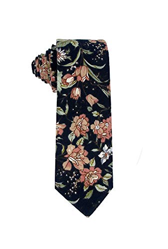 Image of Kebocis Mens Skinny Cotton Floral Tie for Men