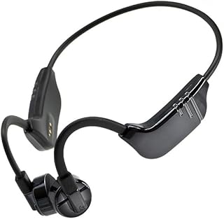 Bone Conduction Headphones Open Earbuds Earphones Three replacement heads are included IPX8 Waterproof Swimming Headphones Built-in 32GB Sport Ear Buds with Built-in Mic 8H Playtime for Cycling,Silver