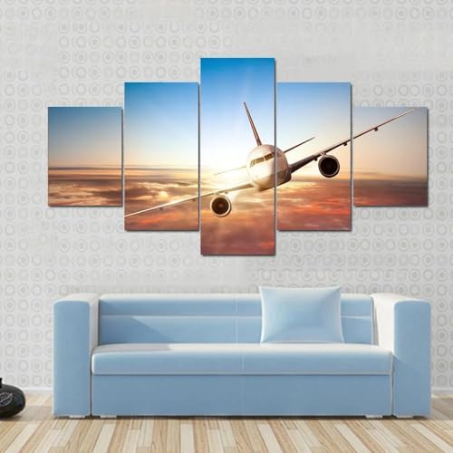 Cadre décoration murale pour habiller un grand mur vide tableau toile 5 pièces