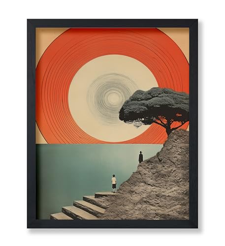 Poster Master Trippy Landscape Print - Psychedelic Poster -Weird Surreal Art - Abstract Wall Design - Gift for Men & Women - Decor for Office, Living Room or Bedroom - 8x10 UNFRAMED Wall Art