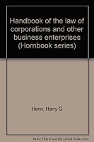 Handbook of the Law of Corporations and other Business Enterprises B0007DNV4M Book Cover