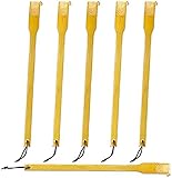 RENOOK Back Scratcher, 17in Pack of 6, Traditional Finger-like Bamboo Wooden Body Massager for Scratching Itches, Strong and Sturdy, Good Practical and Novel Gifts for Friends and Family.