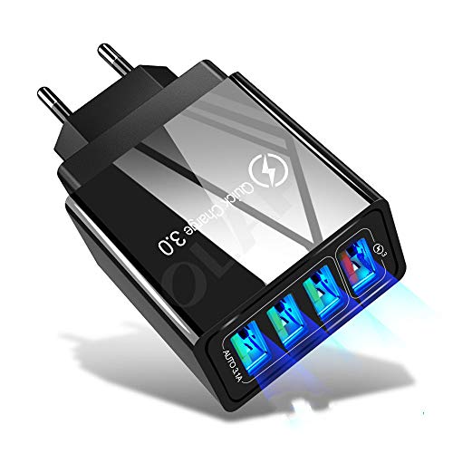 Carregador Quick Charger 3.0 USB de 48W para Samsung A50 A30 iPhone 7 8 Xiaomi mi9 Tablet QC 3.0 Car