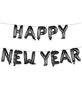 Happy New Year Balloon, 16inch New Year Letter Balloons NYE Decorations 2025, New Years Eve Party...