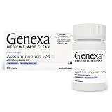 Genexa Extra Strength Pain & Fever PM Acetaminophen & Sleep Aid Caplets, 100 Count
