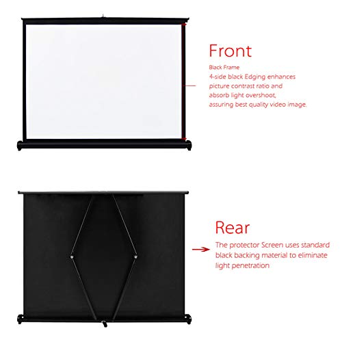 Pantalla de proyección de 40" HD 4:3 portátil y plegable para mini proyectores domésticos 5