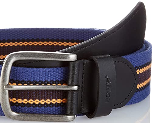 Levi's Classic Leather & Webbing Belt Cintura, Blu...