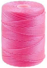 C-Lon Bead Cord, Neon Pink - 92 Yard Spool