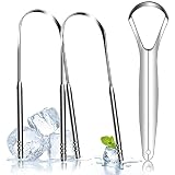 Premium Tongue Scraper, 3PCS Tongue Scraper, Stainless Steel Tongue Scrapers, Tounge Scraper Cleaner