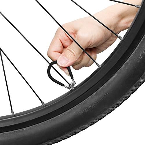 Oumers 3 Pack of Bike Spoke Wrench Kit, Forged Steel Bike Rim Correct Tool Bicycle Spoke Tool-Black