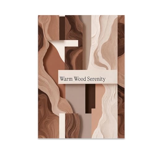 Warm Wood Serenity - Living Room Decor - 13x19 Poster