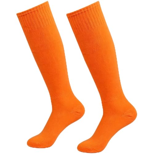 Chaussettes de softball orange lot de 2 paires pour éviter les ampoules et irritations au sport