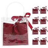 WATIIFUFU 10 Bolsas de Obsequio para Boda Color Rojo Tamaño 155X7X15 CM 10 Fundas de PVC para Dulces y Recuerdos Ideales para Regalos de Invitados Bodas y Fiestas