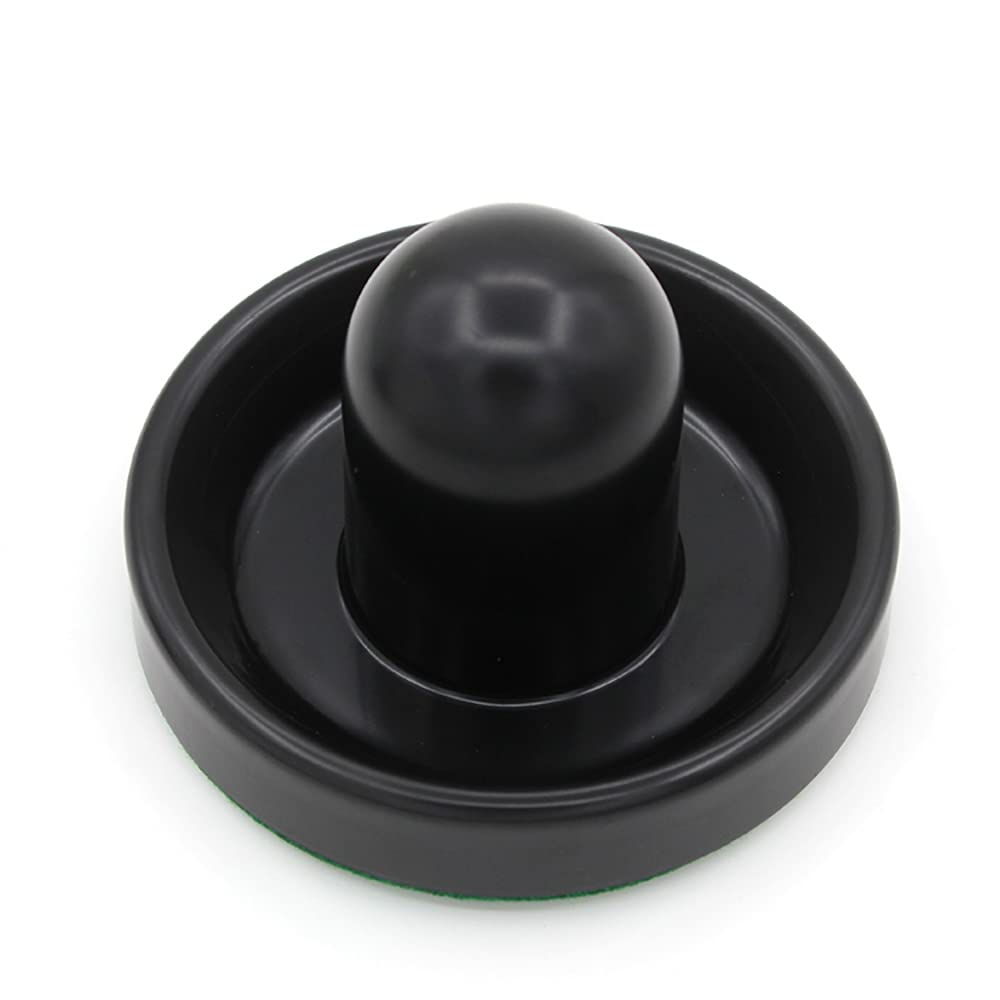 Set da 4 Pezzi per Hockey da Tavolo 76 mm 4 cursori per Air Hockey con 4 Flanella 8 Dischi - Nero