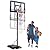 4.4-10ft Adjustable Height Basketball Hoop Outdoor, Portable Basketball Goal, 44in Shatterproof Backboard, Fillable Base, 2 Portable Wheels for Backyard/Indoor, for Kids/Teenagers/Adults
