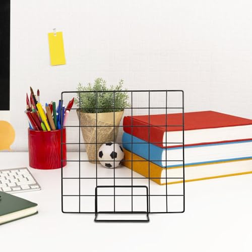 Expositor de rejilla metálica estable con paneles modulables para aulas creativas 5