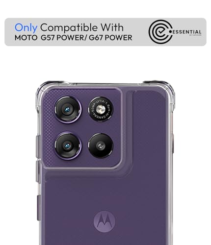 Image of KAPAVER Essential Back Cover Case Compatible with Moto G57 Power (PC+TPU) (Moto G57 Power - Clear)