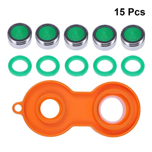 Yardwe 15 PCS 23mm Roscado Latón Aireador Faucet Filtro de agua Bubbler Spray con una llave