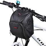 Movaty Fahrrad lenkertasche, 3L Wasserfeste Tasche für den Fahrradlenker, Satteltasche für Fahrräder, Mountainbikes oder Roller, mit Regenschutz