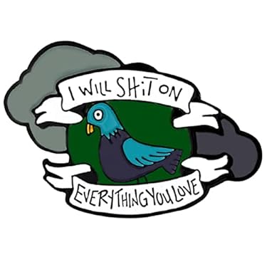 AMAZON - Enamel Pin Cute Funny Brooch for Backpack Jackets Badge Display Pigeon