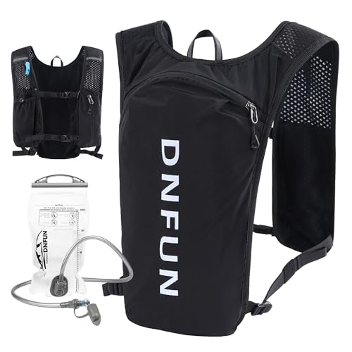 Laufweste Damen und Herren, verstellbare Laufweste mit 1500ml Trinkflasche, 5L Running Vest Reflektierende Trinkrucksack mit Handyhalterung, geeignet für Outdoor Läufe,Jogging,Wanderungen, Radfahren