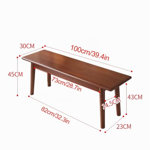 Miniatura 2 de Banco De Madera Para Entrada, Banco De Comedor Estilo Granja, Banco De Madera, Banco Interior Para El Final De La Cama, Banco Estrecho Con Forma De Fideos Para Comedor, Sala De Estar, Pasillo Wood Col