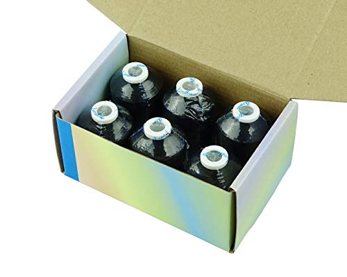 Simthread 6 Black 1000M(1100Y) Polyester Machine Embroidery Threads For Brother Babylock Janome Singer Pfaff Husqvarna Bernina Embroidery And Sewing Machines #TOP2