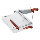 Innovativer Hebelschneider / Papierschneider mit automatischer Pressung für private Anwendung oder im Büro mit hoher Schnittleistung für Papier, Fotos, Etiketten, Bastelarbeiten und vieles mehr. Markenqualität „Made in Germany“.